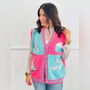 Southern Bliss “Merry and Bright” Vest NWT L/Xl